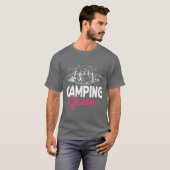 Funny Camping Queen Matching Design retro T-Shirt (Vorne ganz)