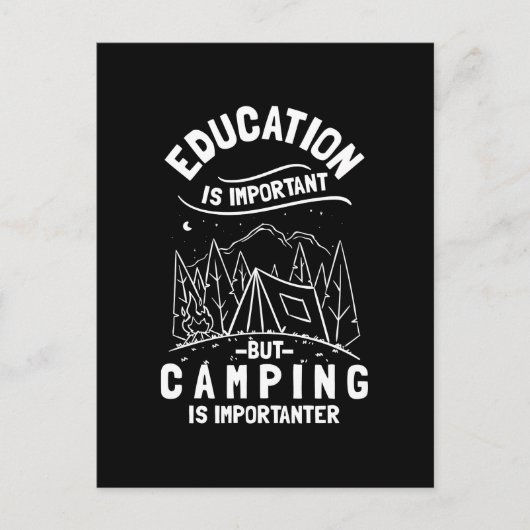 Funny Camping Quote Postkarte (Vorderseite)