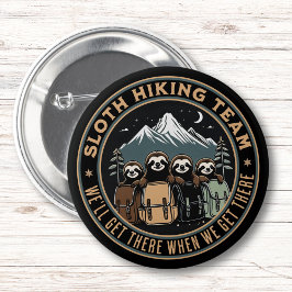Funny Camping Quote Sloth Wanderteam Button