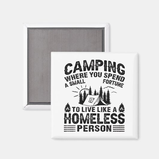 Funny Camping Redewendungen Magnet (Vorderseite/Rückseite)