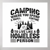 Funny Camping Redewendungen Poster (Vorne)