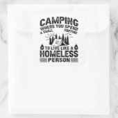 Funny Camping Redewendungen Quadratischer Aufkleber (Tasche)