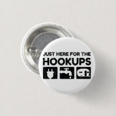 Funny Camping RV Caravan Motorhome gerade hier für Button (Vorne & Hinten)