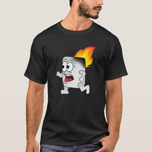 Funny Camping Shirt - Marshmallow Smores on Fire (Vorderseite)