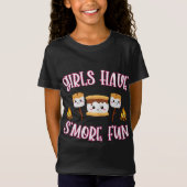 Funny Camping Smores Girls Niedlicher Kaw Spaß T-Shirt (Vorderseite)