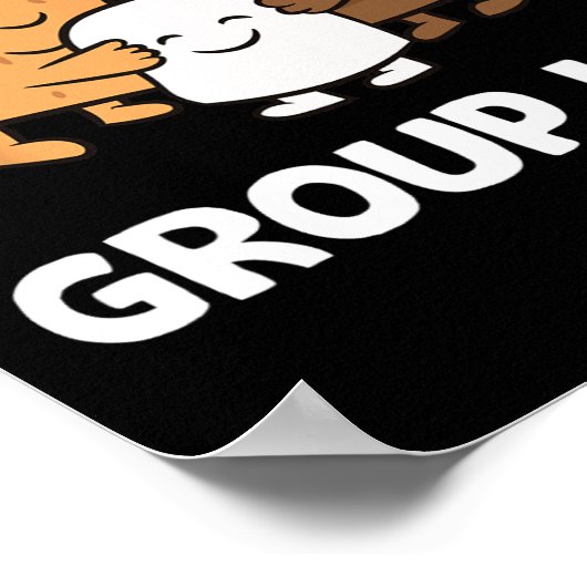 Funny Camping Smores Group Hug Cute S'mores 1  Poster (Ecke)