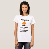 Funny Camping Sprichwort mit Marshmallows und Freu T-Shirt (Vorne ganz)