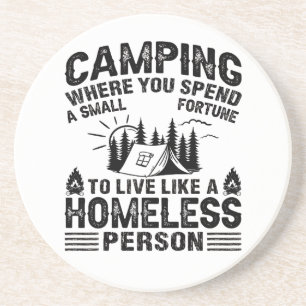 Funny Camping trinkt Redewendungen Getränkeuntersetzer