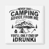 Funny Camping trinkt Redewendungen Magnet (Vorne)