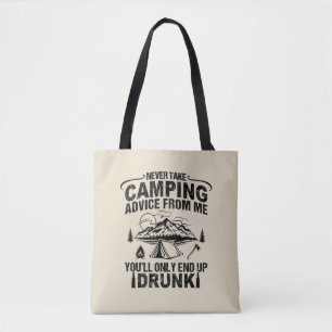 Funny Camping trinkt Redewendungen Tasche