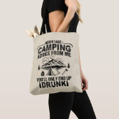 Funny Camping trinkt Redewendungen Tasche (Von Nahem)