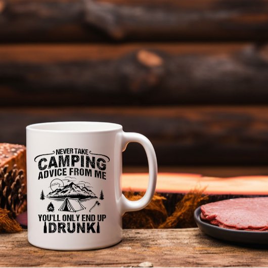 Funny Camping trinkt Redewendungen Tasse