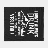 Funny Camping und Trinken Redewendungen Fleecedecke (Vorderseite (Horizontal))