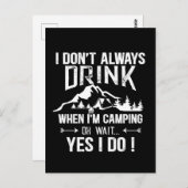Funny Camping und Trinken Redewendungen Postkarte (Vorne/Hinten)