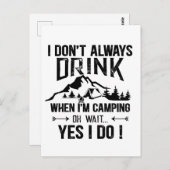 Funny Camping und Trinken Redewendungen Postkarte (Vorne/Hinten)