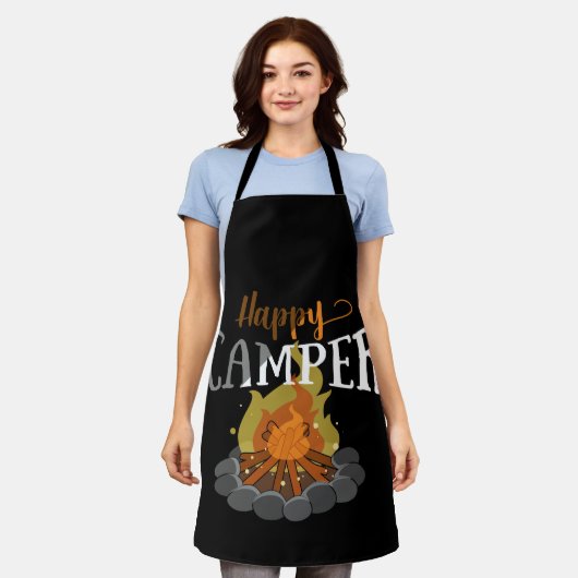 Funny Camping Wandern Lover Moderner Glücksbringer Schürze (Getragen)