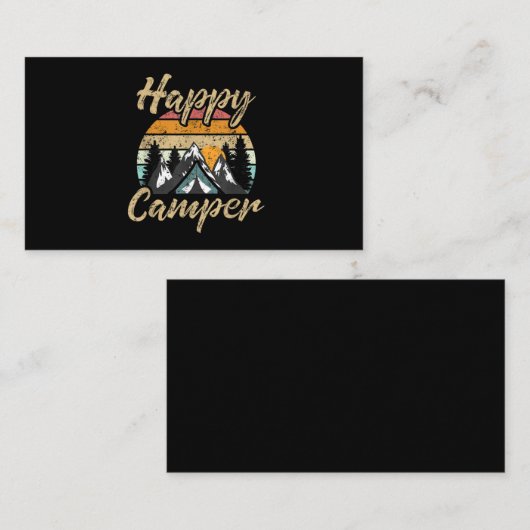 Funny Camping Wandern Lover Moderner Glücksbringer Visitenkarte (Vorne/Hinten)
