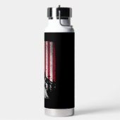Funny Camping Wandern über Amerikanische Flagge Trinkflasche (Links)