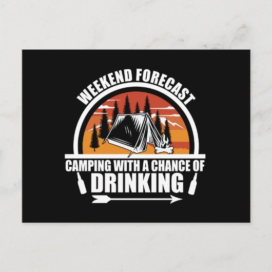 Funny Camping Zitat Feiertagspostkarte (Vorderseite)