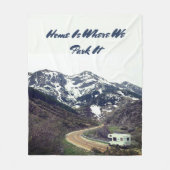 Funny Camping Zitat Fleecedecke (Vorderseite)