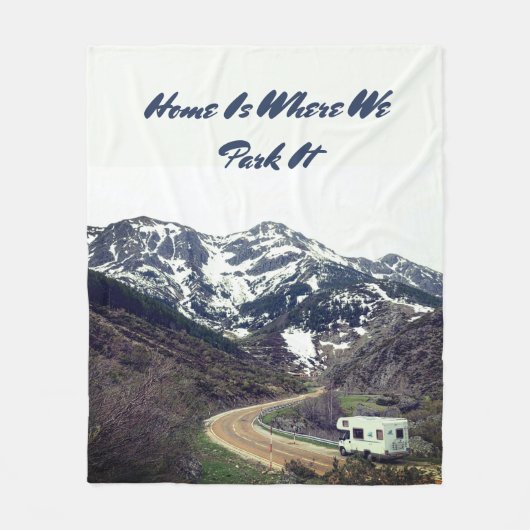 Funny Camping Zitat Fleecedecke (Vorderseite)