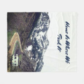 Funny Camping Zitat Fleecedecke (Vorderseite (Horizontal))