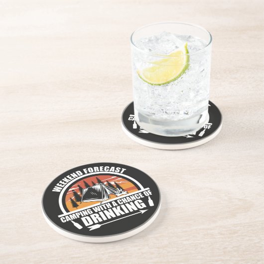 Funny Camping Zitat Getränkeuntersetzer (Seite)