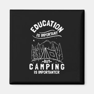 Funny Camping Zitat Magnet