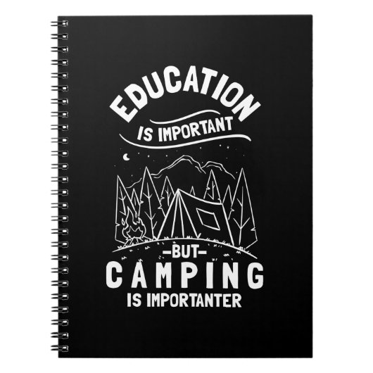 Funny Camping Zitat Notizblock (Vorderseite)
