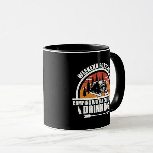 Funny Camping Zitat Tasse (VorderseiteRechts)