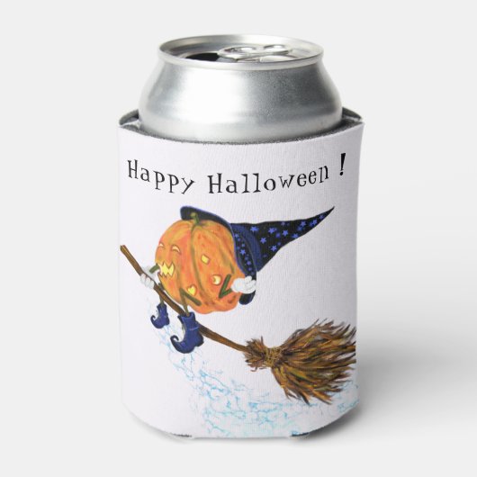 Funny Can Cooler Halloween Hexenkürbis Flying Dosenkühler (Kanne Vorderseite)