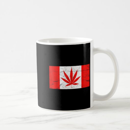Funny Canada &amp; Weed Leaf! Canadian New Flag Jo Kaffeetasse (Rechts)