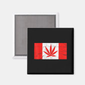 Funny Canada &amp; Weed Leaf! Canadian New Flag Jo Magnet (Vorderseite/Rückseite)