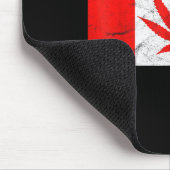 Funny Canada & Weed Leaf! Canadian New Flag Jo Mousepad (Ecke)