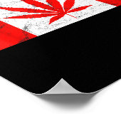 Funny Canada & Weed Leaf! Canadian New Flag Jo Poster (Ecke)