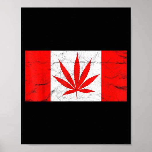 Funny Canada & Weed Leaf! Canadian New Flag Jo Poster (Vorne)