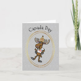 Funny Canada Day Moose Card Karte
