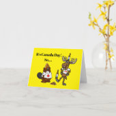 Funny Canada Day Partys Time Card Karte (Gelbe Blume)