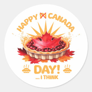 Funny Canada Day und stolz Patriotic Canadian 1 Runder Aufkleber