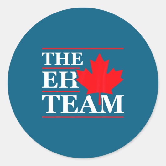 Funny Canada Eh Team Canadian Comedy Sarcasm Map Runder Aufkleber (Vorderseite)
