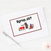 Funny Canada Elch und Biber mit Ahornsirup Rechteckiger Aufkleber (Umschlag)