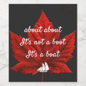 Funny Canada Labels über das kanadische Weinflasch Weinetikett (Einzelnes Label)