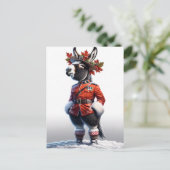 Funny Canada Themed Donkey Postkarte (Stehend Vorderseite)