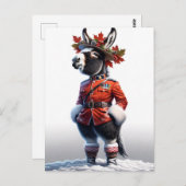 Funny Canada Themed Donkey Postkarte (Vorne/Hinten)