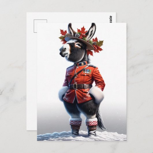Funny Canada Themed Donkey Postkarte (Vorne/Hinten)