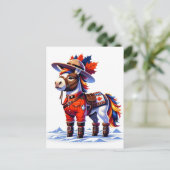 Funny Canada Themed Donkey Postkarte (Stehend Vorderseite)