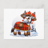 Funny Canada Themed Winter Donkey Postkarte (Vorderseite)