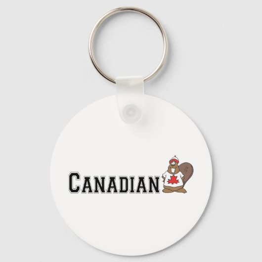 Funny Canadian Beaver Schlüsselanhänger (Vorderseite)