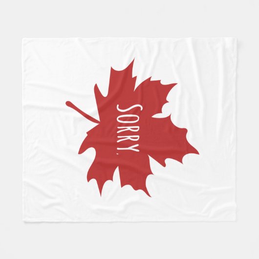 Funny Canadian Fleecedecke (Vorderseite (Horizontal))