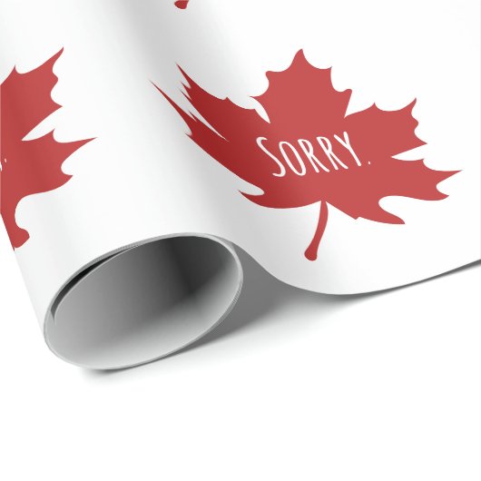 Funny Canadian Geschenkpapier (Rolleneckpunkt)
